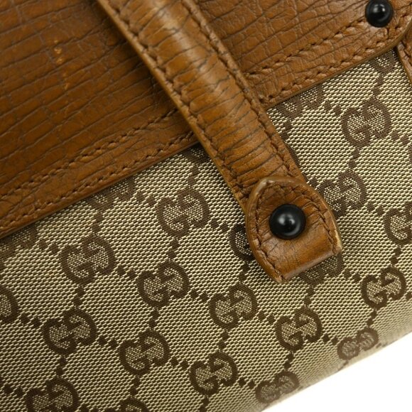 Gucci Beige Canvas GG Bamboo Tote Handbag 111713002058 NQ03561 BNN07 - Picture 3 of 11